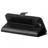 iPhone 16 Pro Etui Litchi Svart