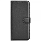 iPhone 16 Pro Max Etui Litchi Svart