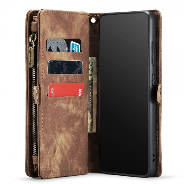 CaseMe Samsung Galaxy S21 Etui 008 Series Avtakbart Deksel Brun