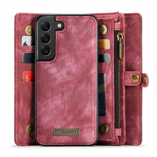 CaseMe Samsung Galaxy S21 FE Etui 008 Series Avtakbart Deksel Rød