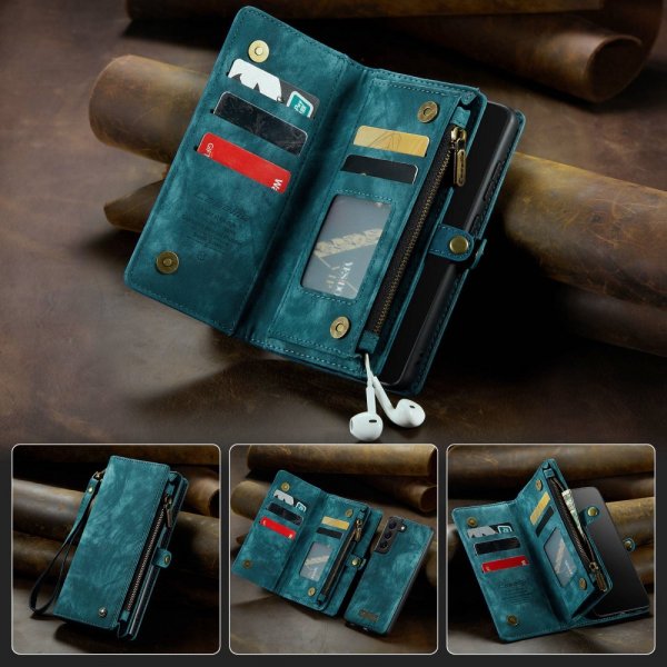 CaseMe Samsung Galaxy S21 FE Etui 008 Series Avtakbart Deksel Petrol