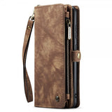 CaseMe Samsung Galaxy S21 FE Etui 008 Series Avtakbart Deksel Brun