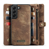 CaseMe Samsung Galaxy S21 FE Etui 008 Series Avtakbart Deksel Brun