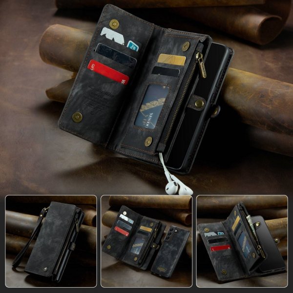 CaseMe Samsung Galaxy S22 Etui 008 Series Avtakbart Deksel Svart