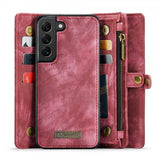 CaseMe Samsung Galaxy S22 Etui 008 Series Avtakbart Deksel Rød