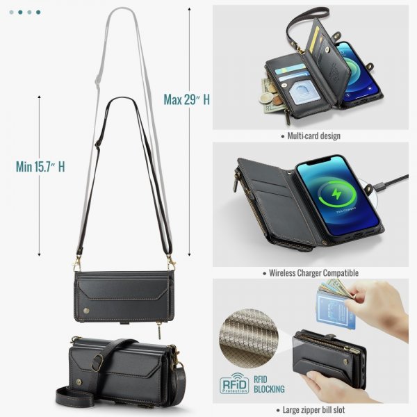 CaseMe iPhone 12/iPhone 12 Pro Etui C36 Series Svart
