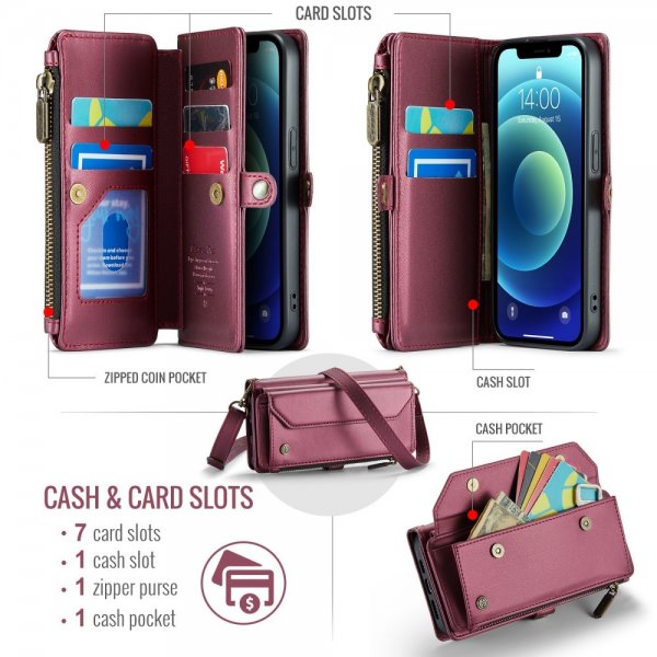 CaseMe iPhone 12/iPhone 12 Pro Etui C36 Series Rød
