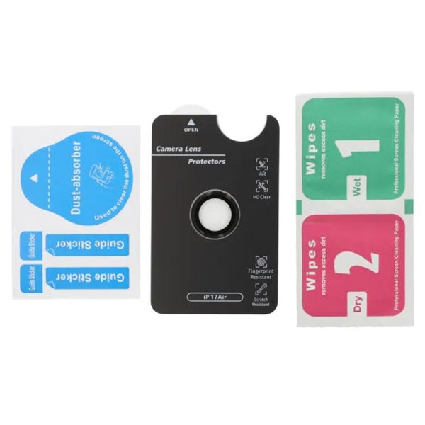 iPhone Air Kamerabeskytter Herdet glass Svart