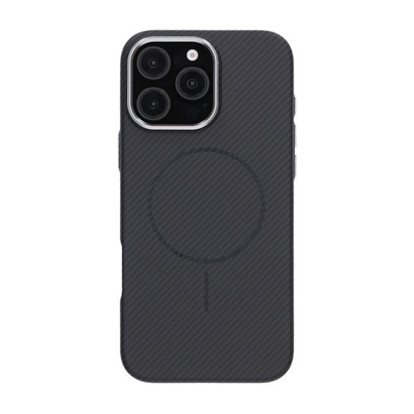 iPhone 16 Pro Max Deksel Karbonfibermønster MagSafe Svart