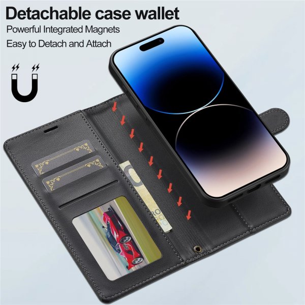 Nordic Covers iPhone 17 Etui med avtakbart MagSafe-deksel Raven Black