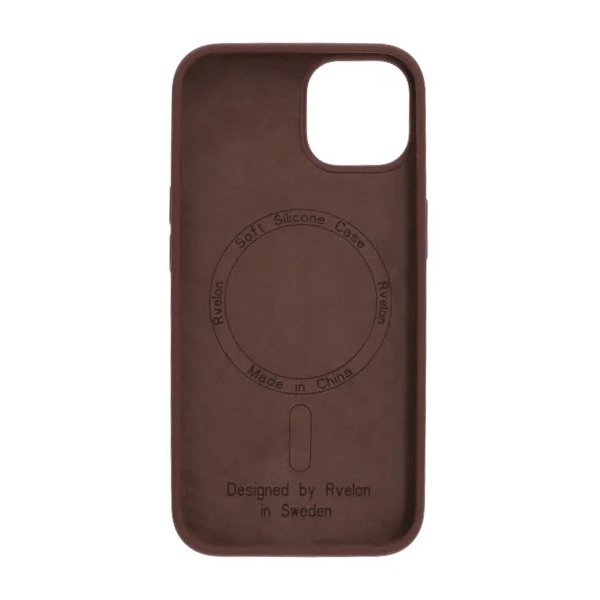 Rvelon iPhone 13/iPhone 14 Deksel Silikon MagSafe Brun