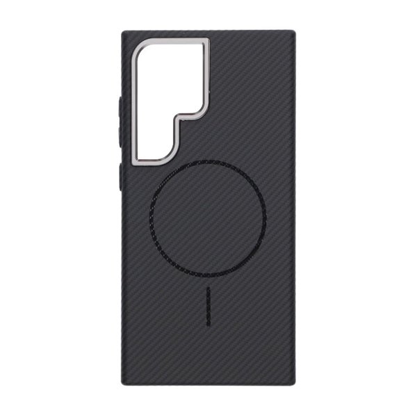 Samsung Galaxy S24 Ultra Deksel Karbonfibermønster MagSafe Svart