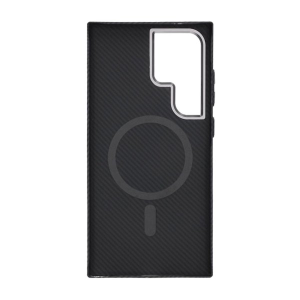 Samsung Galaxy S24 Ultra Deksel Karbonfibermønster MagSafe Svart