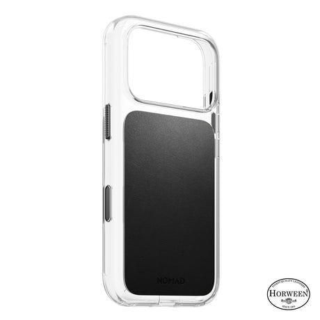 Nomad iPhone 17 Pro/iPhone 18 Pro Deksel Clear Leather Case Svart