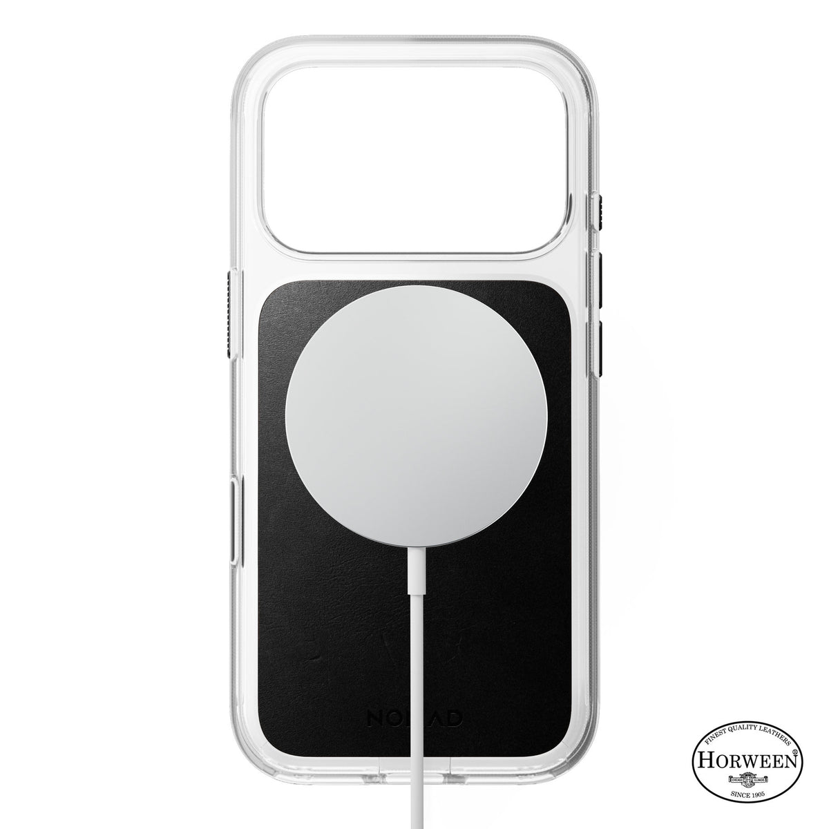 Nomad iPhone 17 Pro/iPhone 18 Pro Deksel Clear Leather Case Svart