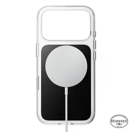 Nomad iPhone 17 Pro/iPhone 18 Pro Deksel Clear Leather Case Svart