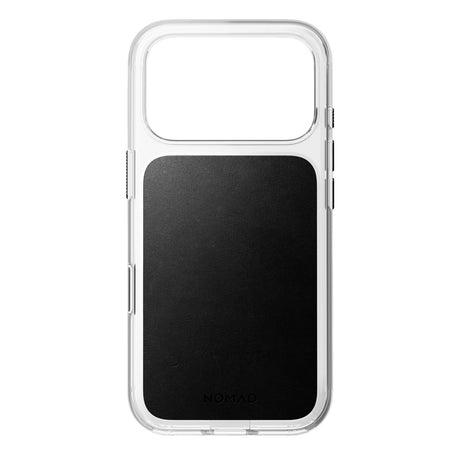 Nomad iPhone 17 Pro/iPhone 18 Pro Deksel Clear Leather Case Svart