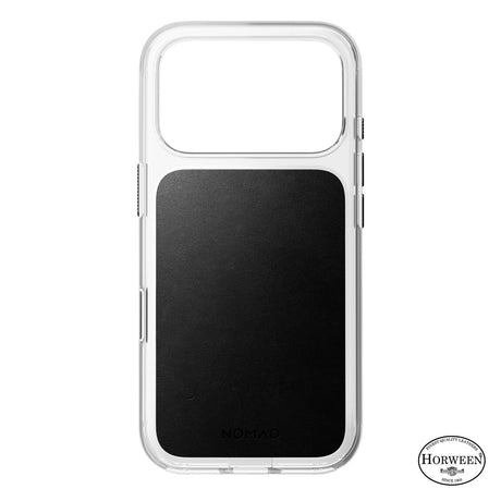 Nomad iPhone 17 Pro/iPhone 18 Pro Deksel Clear Leather Case Svart