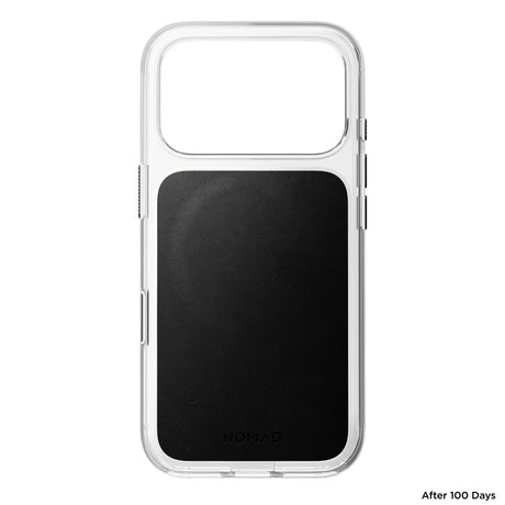 Nomad iPhone 17 Pro/iPhone 18 Pro Deksel Clear Leather Case Svart