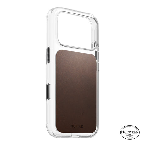 Nomad iPhone 17 Pro/iPhone 18 Pro Deksel Clear Leather Case Rustic Brown
