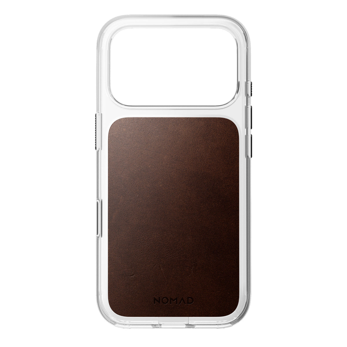 Nomad iPhone 17 Pro/iPhone 18 Pro Deksel Clear Leather Case Rustic Brown