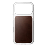 Nomad iPhone 17 Pro/iPhone 18 Pro Deksel Clear Leather Case Rustic Brown