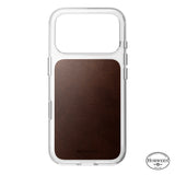 Nomad iPhone 17 Pro/iPhone 18 Pro Deksel Clear Leather Case Rustic Brown