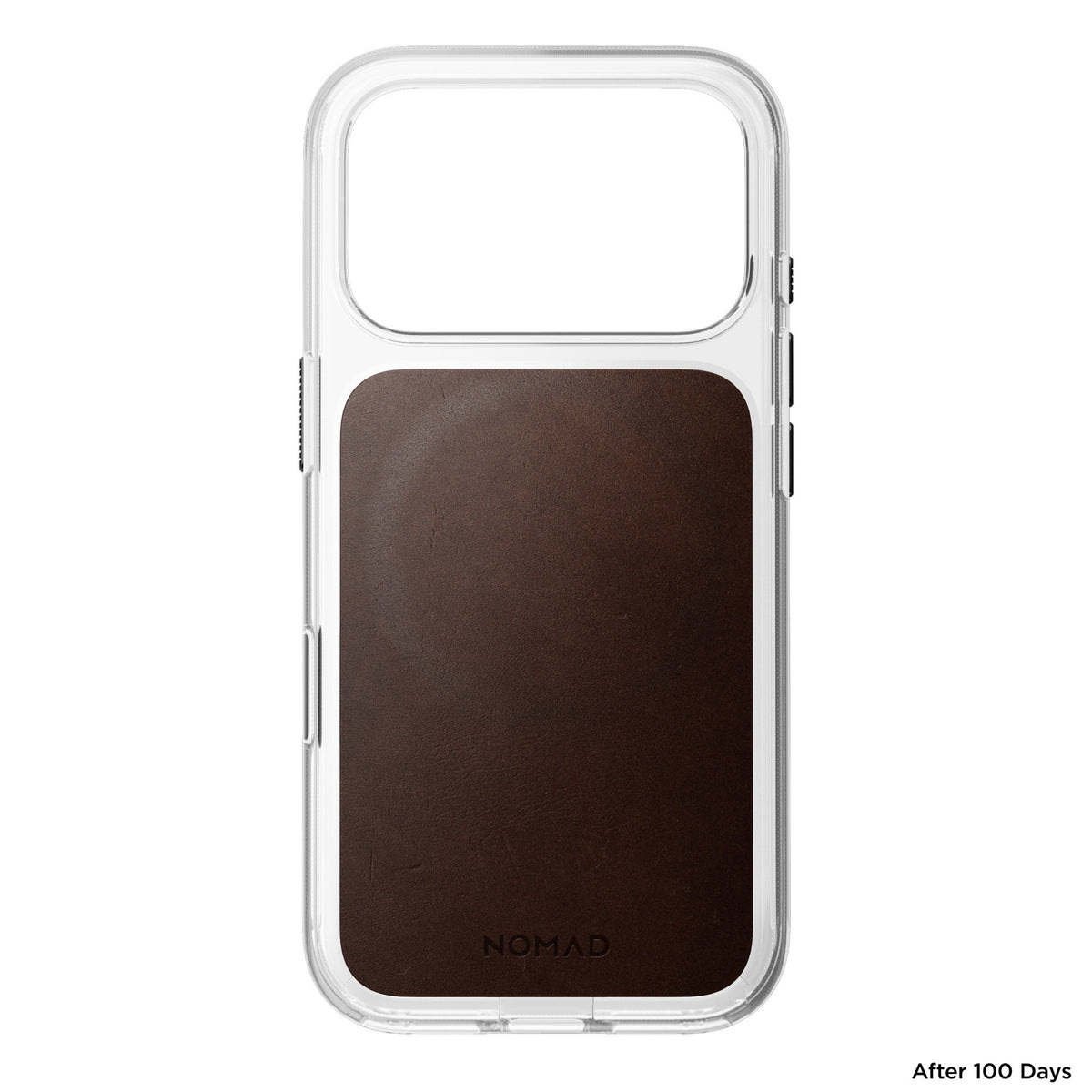 Nomad iPhone 17 Pro/iPhone 18 Pro Deksel Clear Leather Case Rustic Brown