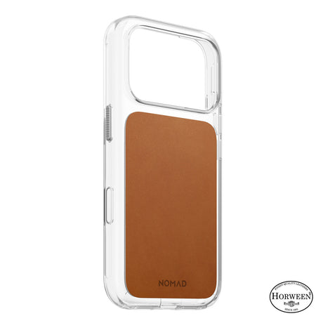 Nomad iPhone 17 Pro/iPhone 18 Pro Deksel Clear Leather Case Saddle