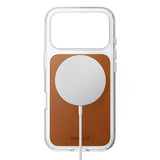 Nomad iPhone 17 Pro/iPhone 18 Pro Deksel Clear Leather Case Saddle