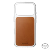 Nomad iPhone 17 Pro/iPhone 18 Pro Deksel Clear Leather Case Saddle