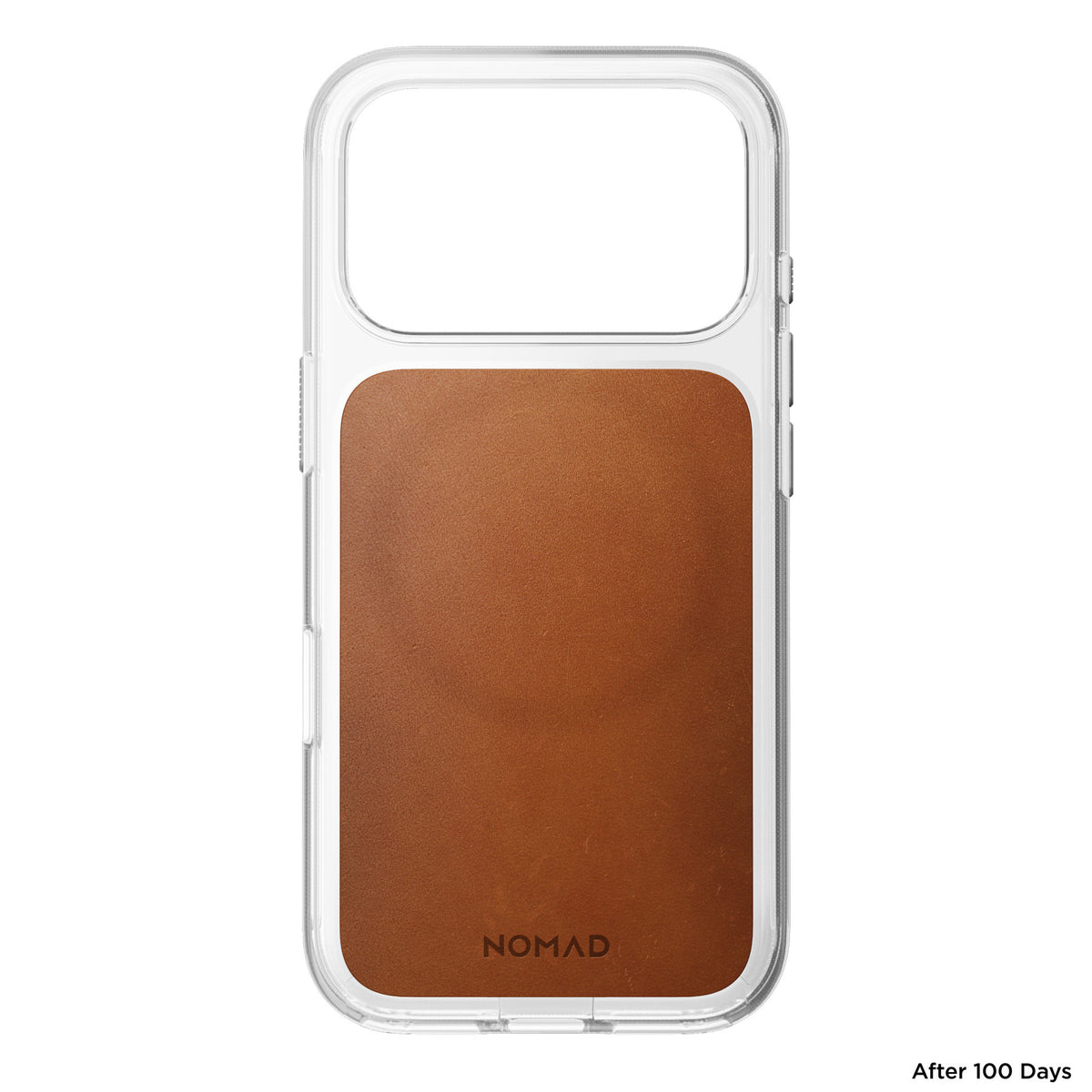 Nomad iPhone 17 Pro/iPhone 18 Pro Deksel Clear Leather Case Saddle