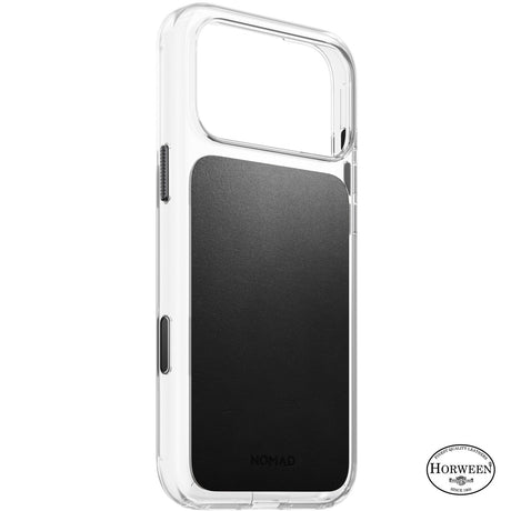 Nomad iPhone 17 Pro Max/iPhone 18 Pro Max Deksel Clear Leather Case Svart