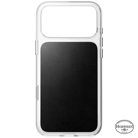 Nomad iPhone 17 Pro Max/iPhone 18 Pro Max Deksel Clear Leather Case Svart
