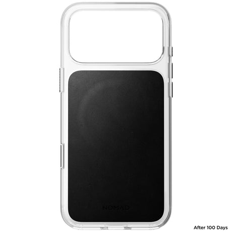 Nomad iPhone 17 Pro Max/iPhone 18 Pro Max Deksel Clear Leather Case Svart