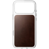 Nomad iPhone 17 Pro Max/iPhone 18 Pro Max Deksel Clear Leather Case Rustic Brown
