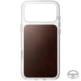 Nomad iPhone 17 Pro Max/iPhone 18 Pro Max Deksel Clear Leather Case Rustic Brown