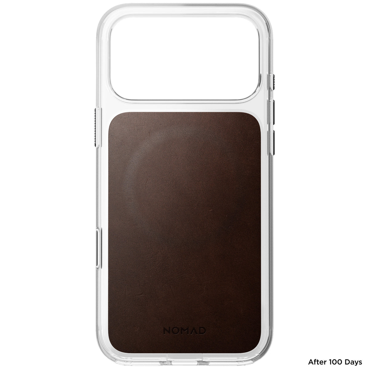 Nomad iPhone 17 Pro Max/iPhone 18 Pro Max Deksel Clear Leather Case Rustic Brown