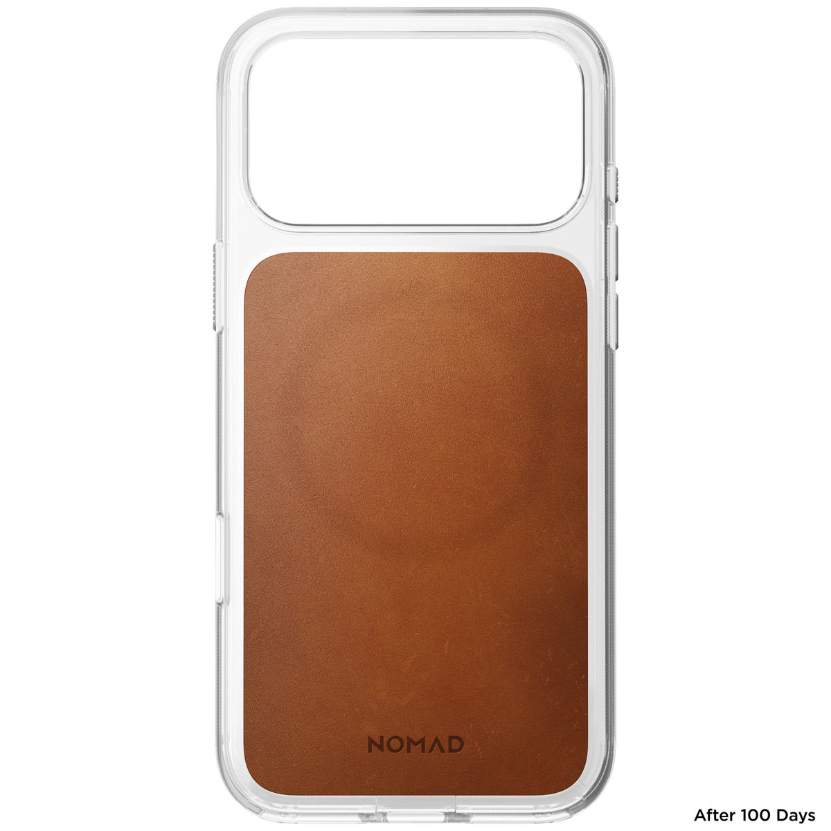 Nomad iPhone 17 Pro Max/iPhone 18 Pro Max Deksel Clear Leather Case Saddle