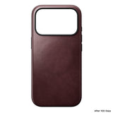 Nomad iPhone 17 Pro/iPhone 18 Pro Deksel Modern Leather Case Horween Burgundy
