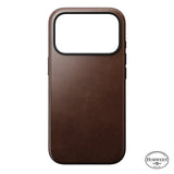 Nomad iPhone 17 Pro/iPhone 18 Pro Deksel Modern Leather Case Horween Rustic Brown