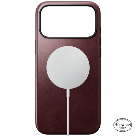 Nomad iPhone 17 Pro Max/iPhone 18 Pro Max Deksel Modern Leather Case Horween Burgundy
