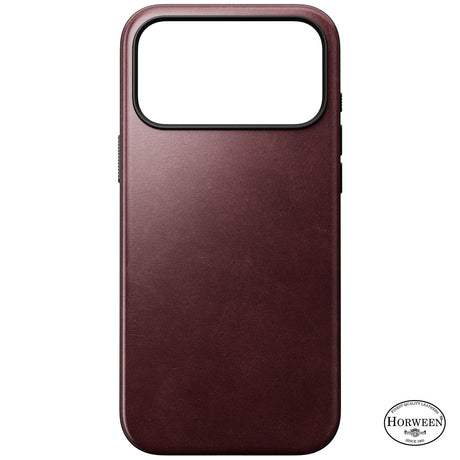 Nomad iPhone 17 Pro Max/iPhone 18 Pro Max Deksel Modern Leather Case Horween Burgundy