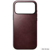 Nomad iPhone 17 Pro Max/iPhone 18 Pro Max Deksel Modern Leather Case Horween Burgundy