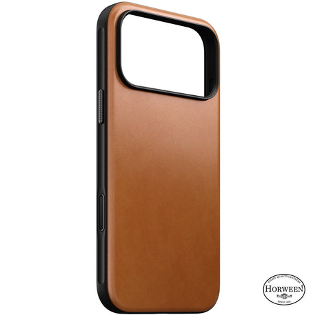 Nomad iPhone 17 Pro Max/iPhone 18 Pro Max Deksel Modern Leather Case Horween Saddle