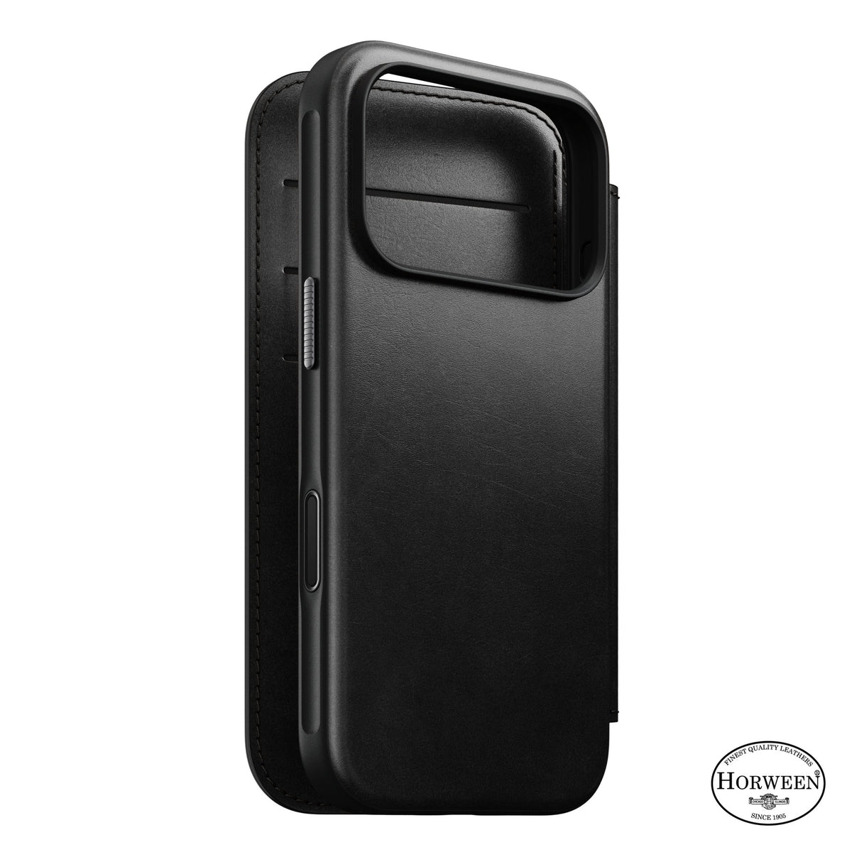 Nomad iPhone 17 Pro/iPhone 18 Pro Etui Modern Leather Folio Horween Svart