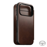 Nomad iPhone 17 Pro/iPhone 18 Pro Etui Modern Leather Folio Horween Rustic Brown