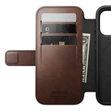 Nomad iPhone 17 Pro/iPhone 18 Pro Etui Modern Leather Folio Horween Rustic Brown