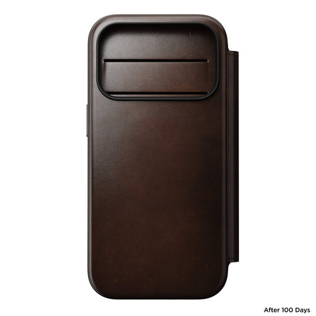 Nomad iPhone 17 Pro/iPhone 18 Pro Etui Modern Leather Folio Horween Rustic Brown