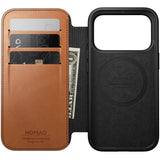 Nomad iPhone 17 Pro/iPhone 18 Pro Etui Modern Leather Folio Horween Saddle